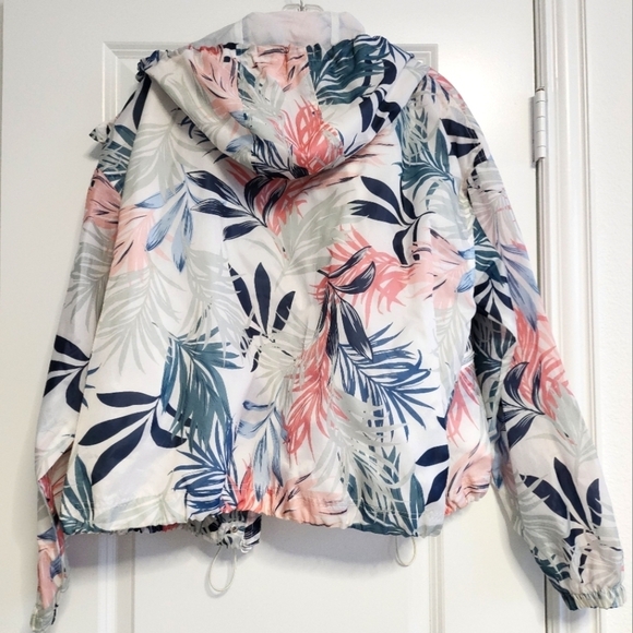 Primark Floral Windbreaker with Hood size Large - Picture 2 of 4